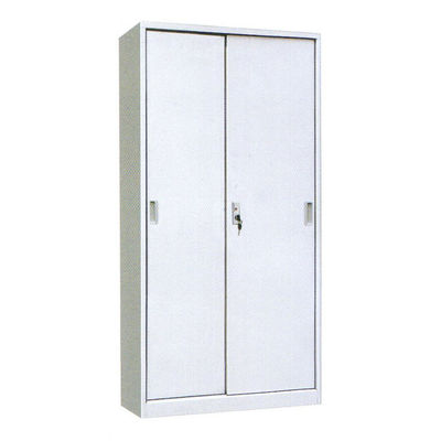 2 ประตูบานเลื่อนตู้เก็บเอกสารเหล็กเคาะลงตู้เครื่องเขียนโลหะพร้อมชั้นวางด้านในที่ปรับได้