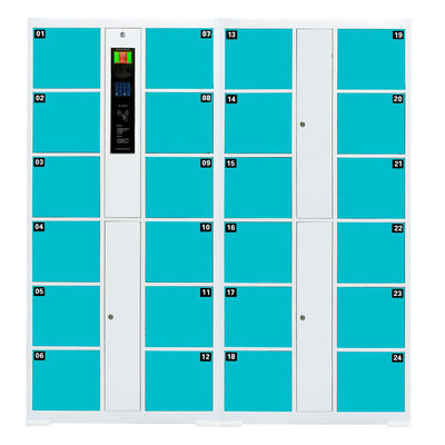 ยิมรูดการ์ดสมาร์ทล็อกเกอร์ 24 ประตูไม่มีสกรูขนาดที่กำหนดเอง / สี