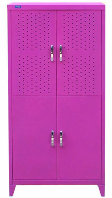 มุมโลหะ 4 ประตูสีม่วง 1.2 มม. ตู้ห้องนั่งเล่นติดผนัง