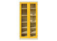 Easy Assemble Steel พับเก็บตู้เก็บของบานพับมุ้งประตูสีเหลือง