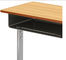 โต๊ะเรียนเหล็กและเก้าอี้สำหรับนักเรียนห้องเรียนเก้าอี้โลหะพร้อมเฟอร์นิเจอร์โรงเรียนโต๊ะ