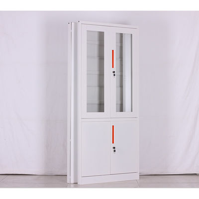 ตู้เก็บเอกสาร 4 ประตูสีขาวพับได้ 1850 * 900 * 500 มม. ตู้เก็บไฟล์